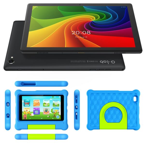 G-tab C10 Tablet, 10.1 Inch WIFI Kids, Quad Core, 2+32GB, 5+8Mp Camera, IPS LCD, Tempered Glass Touch, 6000mAh Battery, Black Colour