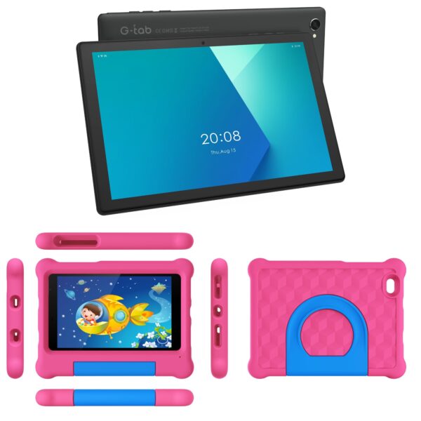 G-tab C10 Tablet, 10.1 Inch WIFI Kids, Quad Core, 2+32GB, 5+8Mp Camera, IPS LCD, Tempered Glass Touch, 6000mAh Battery, Black Colour - Image 3