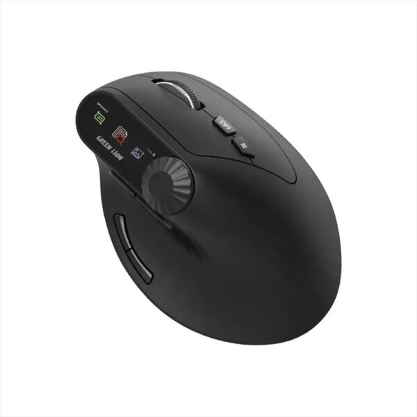 Green Lion Smart OLED Vertical Mouse, Multi Function Knob, 4000 DPI