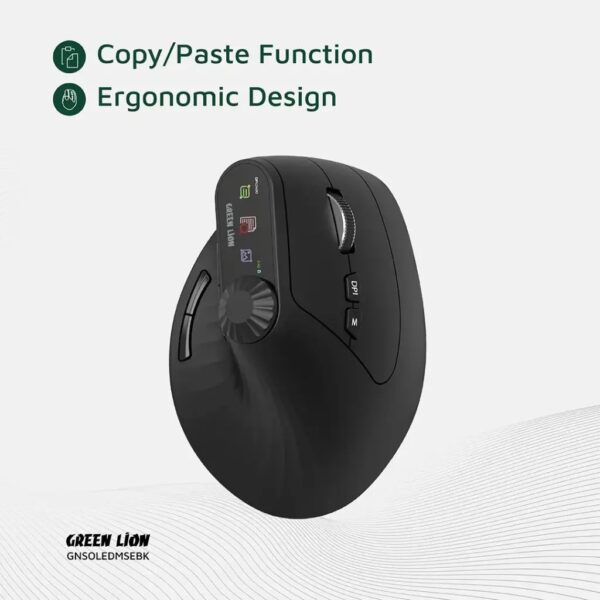 Green Lion Smart OLED Vertical Mouse, Multi Function Knob, 4000 DPI - Image 5
