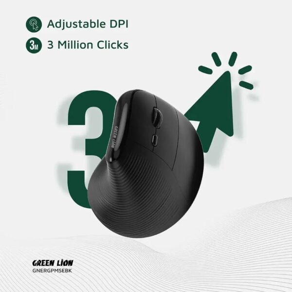 Green Lion Ergo Grip Vertical Mouse, 4000DPI, Digital Display, Multi Device Pairing - Image 9