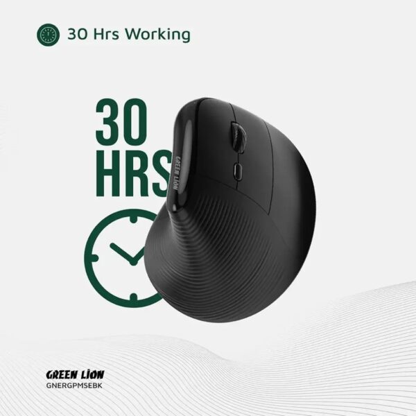Green Lion Ergo Grip Vertical Mouse, 4000DPI, Digital Display, Multi Device Pairing - Image 4