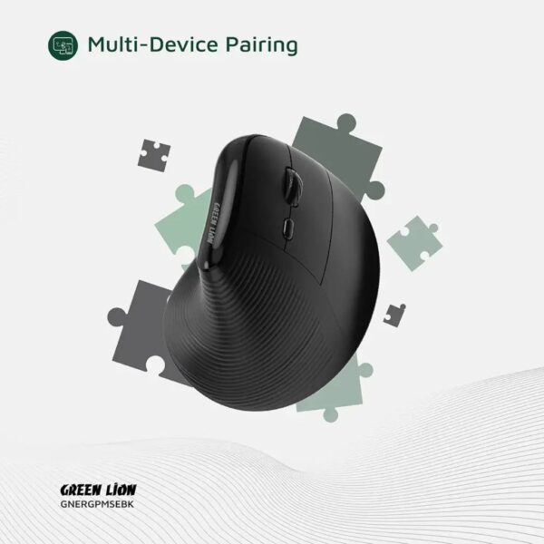 Green Lion Ergo Grip Vertical Mouse, 4000DPI, Digital Display, Multi Device Pairing - Image 8