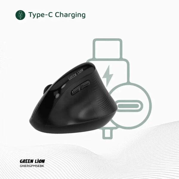 Green Lion Ergo Grip Vertical Mouse, 4000DPI, Digital Display, Multi Device Pairing - Image 10
