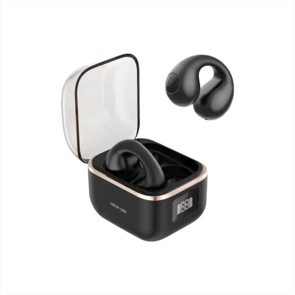 Green Lion Aurix Clip On Earbuds with Digital Display, Touch Controls
