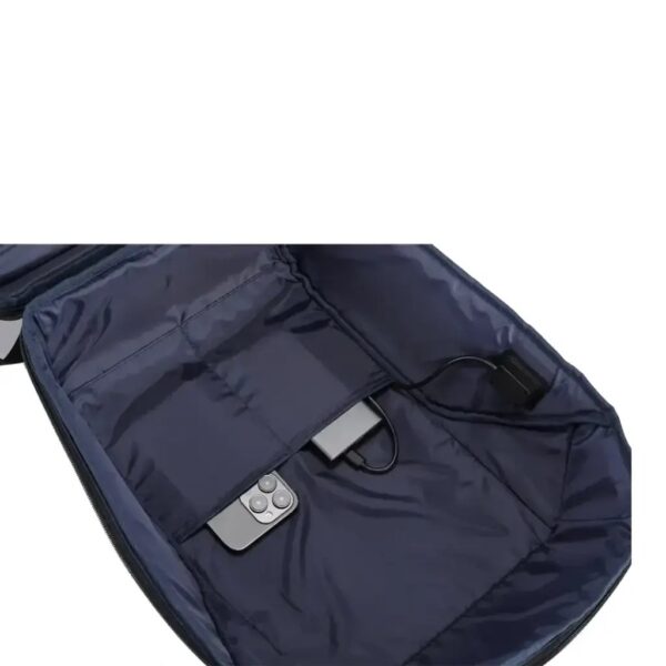 Porodo Lifestyle Water-Resistant PU Backpack Laptop Bag - Black - Image 4