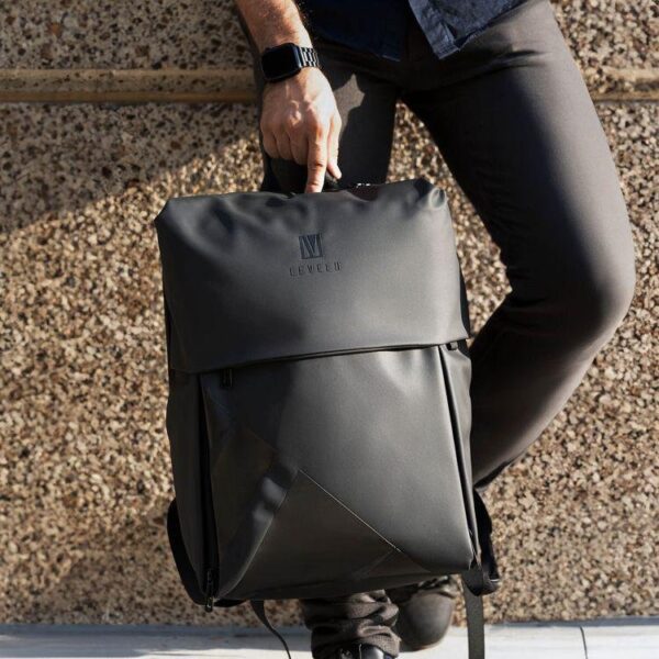 Levelo Opulence Universal Bag With Monograph PU Leather & LVL Signature Logo / Laptop Bag Upto 15 inch