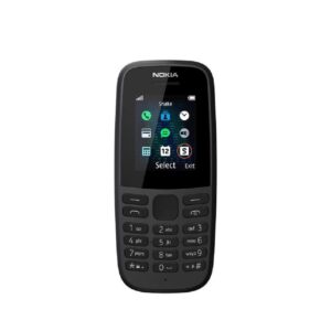 Nokia 105 (4th Edition) all carriers 1.77 Inch Feature Phone (Dual SIM) – Black