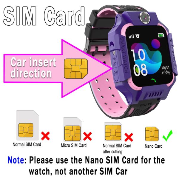 Meimi M2 Kids Smart watch with safety tracking and Sim Card - Purple - Image 4