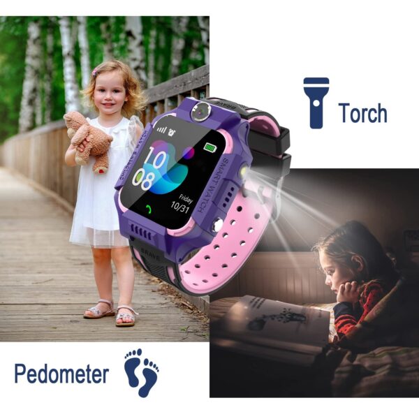 Meimi M2 Kids Smart watch with safety tracking and Sim Card - Purple - Image 6