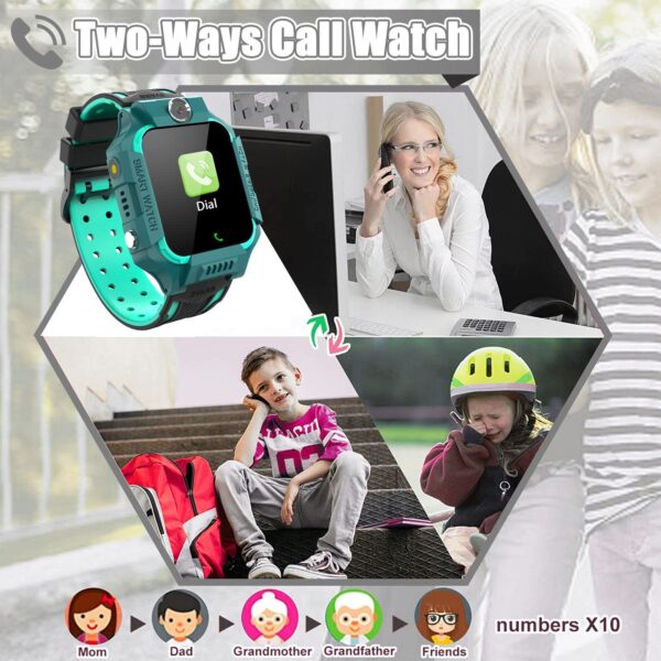 Meimi M2 Kids Smart watch with safety tracking and Sim Card - Green - Image 6