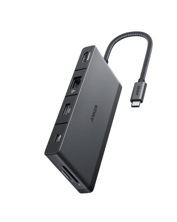Anker USB C Hub, 552 USB-C Hub (9-in-1, 4K HDMI) with 100W Power Delivery, 4K@30Hz HDMI, 4 USB-C and USB-A Data Ports, Ethernet and SD/microSD Card Slot for MacBook, HP, Dell Laptops - Image 2