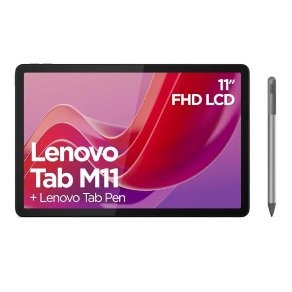Lenovo Tab M11 11inch FHD Anti fingerprint 90Hz Display with MediaTek Helio G88 2GHz processor, 8GB RAM, 128GB Storage expandable, Folio + Pen included, Android 13, Luna Grey - Image 2