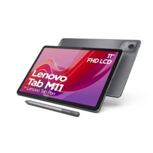 Lenovo Tab M11 11inch FHD Anti fingerprint 90Hz Display with MediaTek Helio G88 2GHz processor, 8GB RAM, 128GB Storage expandable, Folio + Pen included, Android 13, Luna Grey