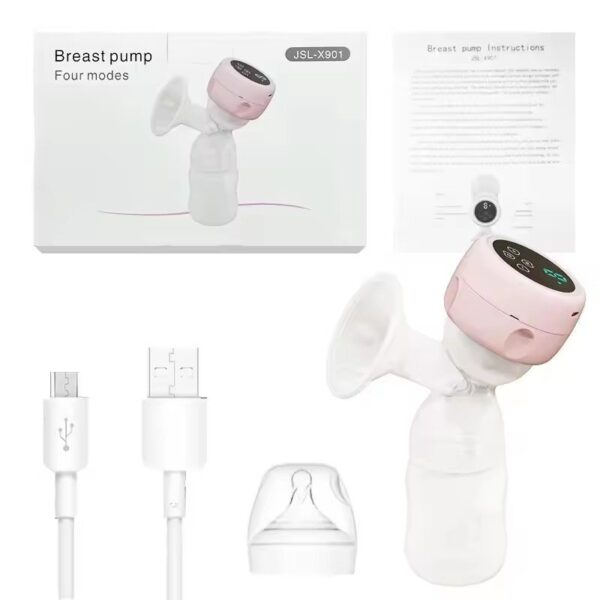 Dual Rechargeable Electric Breast Pump, Strong Suction and PainFree Breastfeeding Pump - 4 Modes - Image 3