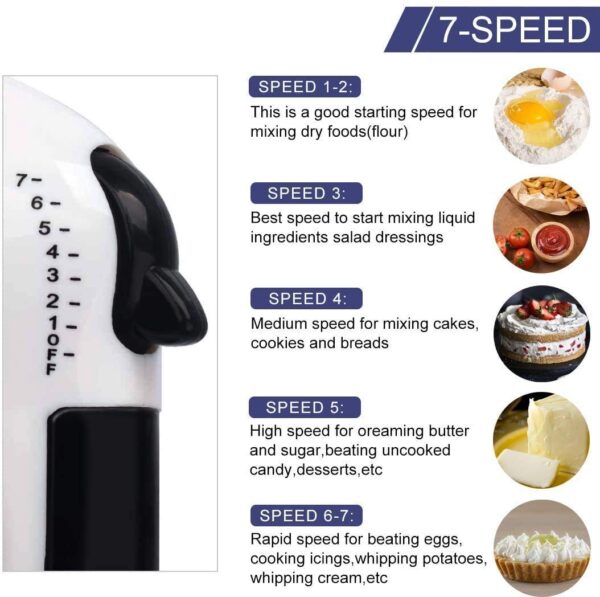 Electric Hand Blender Mixer 7-Speed Mixer - Image 6