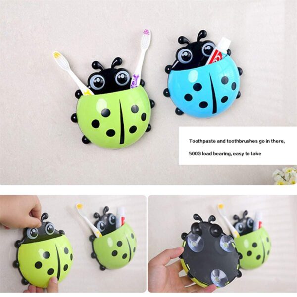 Kids Lady Bird Toothbrush Holder 4pcs (Random Colors) - Image 2