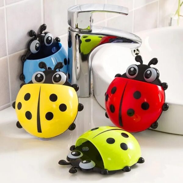 Kids Lady Bird Toothbrush Holder 4pcs (Random Colors) - Image 6