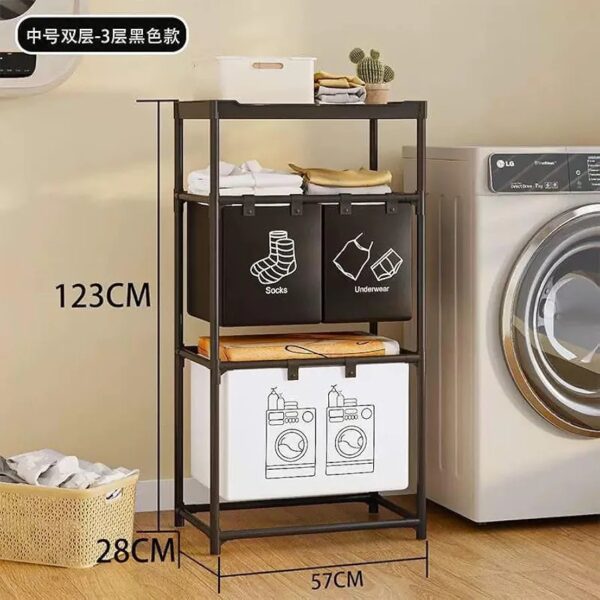 Multi-Layer Laundry Organizer Basket - Folding Dirty Clothes Basket - Image 2