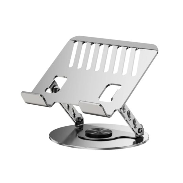 JBQ Tablet Stand / Laptop Stand 360 Degree Base & Foldable design, Metallic - Image 4