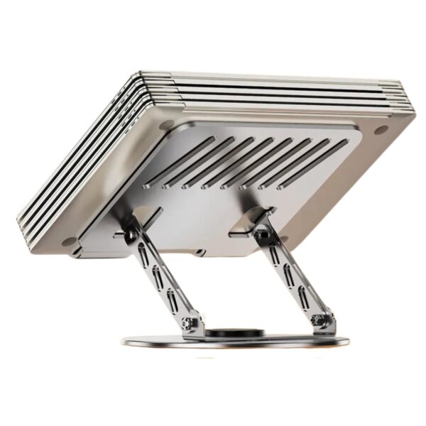 JBQ Tablet Stand / Laptop Stand 360 Degree Base & Foldable design, Metallic - Image 3