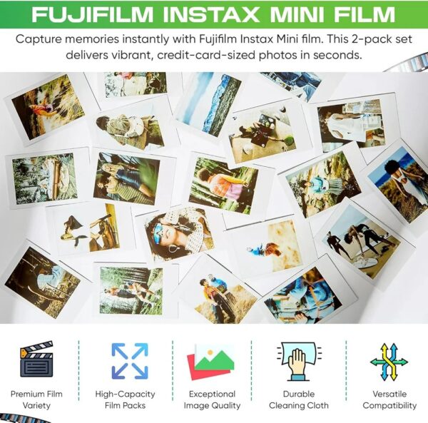 Fujifilm Instax Mini Instant Camera Film (20 Photo Exposure) Bundle - Image 5