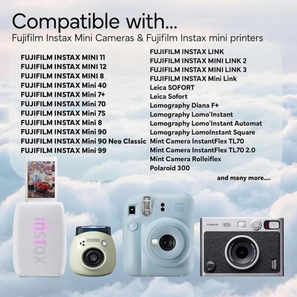 Fujifilm Instax Mini Instant Camera Film (20 Photo Exposure) Bundle - Image 6