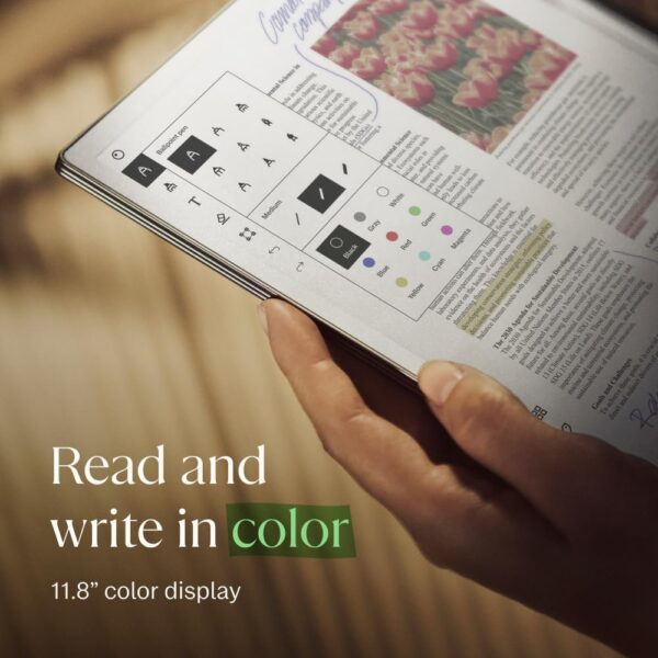 reMarkable Paper Pro | The Ultimate Paper Tablet with 11.8’’ Color Display and Reading Light, Includes Marker Plus Pen (Open Box) - Image 5