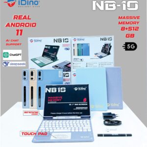 Idino Notebook 10 10.1inch 5G PC Android Tablet and Touch Pen, Real Android 11 OC Advance Ai chat support 512GB ROM, 8GB ROM, 10000 mAh Battery, Wireless Keyboard, Touch Pad