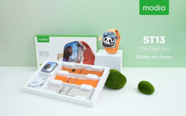 Modio ST13 Sim and Camera Smart Watch 3 Pairs Strap 2.2inch 4G Sim Support With Camera support Google Play Store - Image 4