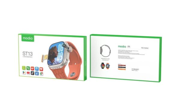 Modio ST13 Sim and Camera Smart Watch 3 Pairs Strap 2.2inch 4G Sim Support With Camera support Google Play Store - Image 6