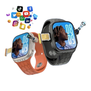 Modio ST13 Sim and Camera Smart Watch 3 Pairs Strap 2.2inch 4G Sim Support With Camera support Google Play Store