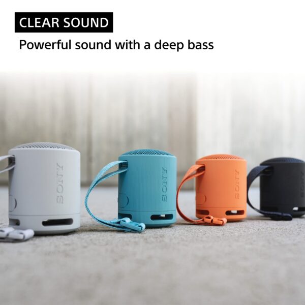 Sony SRS-XB100 Wireless Bluetooth Portable Lightweight Super-Compact Travel Speaker, Extra-Durable IP67 Waterproof & Dustproof, 16 Hour Battery, Versatile Strap, and Hands-Free Calling - Image 6