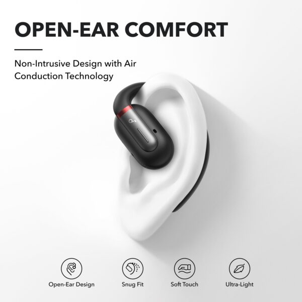 Soundcore by Anker V30i Open-Ear Headphones, Ultra-Comfort, Lightweight Design, Snug Fit, Ergonomic Ear Hooks, Robust Bass, 36H Playtime, Bluetooth 5.3, App Control, Clear Calls, Wireless Earbuds - Image 6