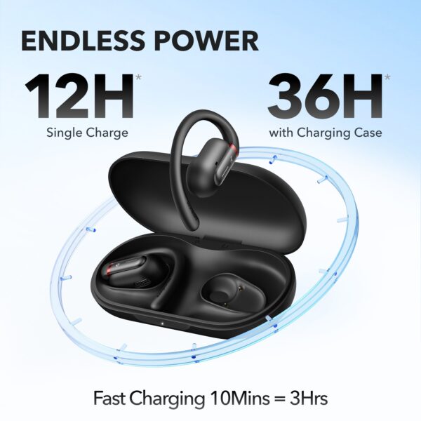 Soundcore by Anker V30i Open-Ear Headphones, Ultra-Comfort, Lightweight Design, Snug Fit, Ergonomic Ear Hooks, Robust Bass, 36H Playtime, Bluetooth 5.3, App Control, Clear Calls, Wireless Earbuds - Image 2