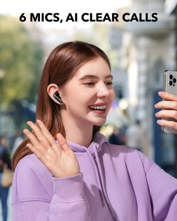 Anker Soundcore P40i Noise Cancelling Wireless Earbuds, Adaptive Noise Cancelling to Environments, Heavy Bass, 60H Playtime, 2-in-1 Case and Phone Stand, IPX5, Wireless Charging, Bluetooth 5.3 - Image 4