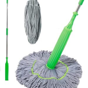 2-in-1 Self Wringing Dehydrated Floor Mop – 360° Rotatable Adjustable Microfiber Mop