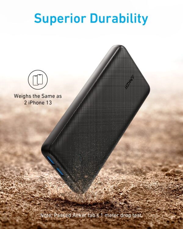 Anker Power Bank, 325 Portable Charger (PowerCore 20K II), 20,000mAh Battery Pack with 2-Port, 15W High-Speed Charging - Image 6