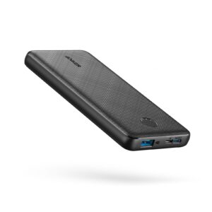 Anker PowerCore Slim 10000mah Power Bank(PowerCore 10K),Compact Travel-Ready 10,000mAh Battery Pack with PowerIQ Charging Technology,5V/3A High-Speed Charging