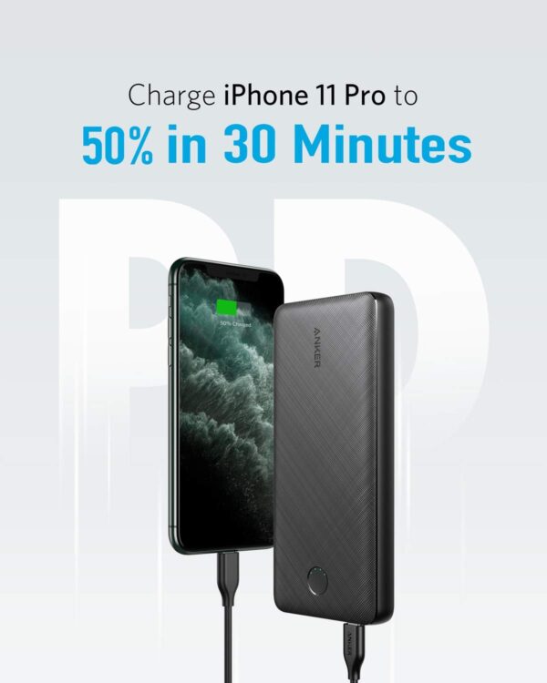 Anker Power Core Essential 20,000PD Powerbank , USB-C Portable Charger 20000mAh with 20W Power Delivery, 525 Power Bank (PowerCore Essential 20K PD) - Image 4