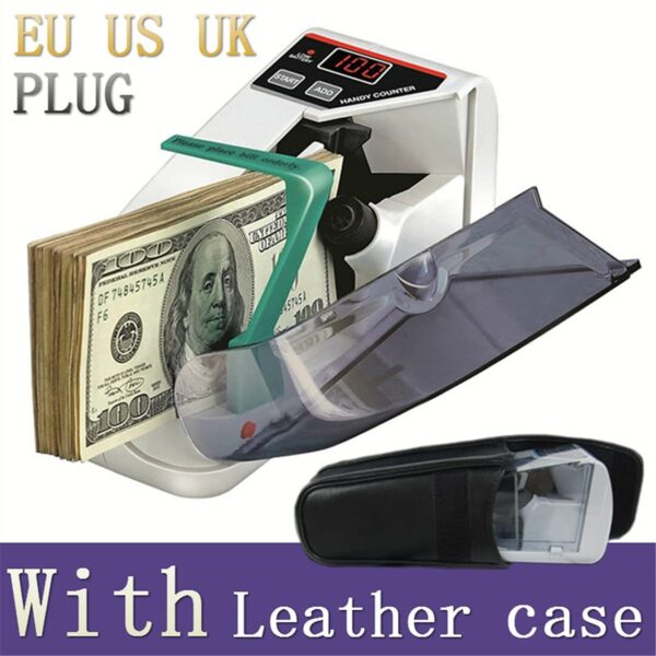 Cash Counting Machine, Mini Bill Counters, Convenient and Portable AC or Battery Powered Banknote Counter Suitable for Multiple Currencies - Image 7