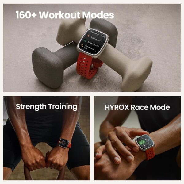 Amazfit Active 2 Premium Smart Watch Fitness Tracker (Square) for Android & iPhone, 10 Day Battery, Water Resistant, GPS Maps, Heart & Sleep Monitor, HYROX Mode, Sapphire Glass, Leather + Sport Strap - Image 4