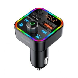 Green Lion Car FM Transmitter Kit with 30W Fast Charge, double USB Port, Bluetooth 5.3