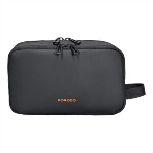 Porodo Lifestyle Ultralite Organizer Pouch Bag, Water-Repellent Fabric, Dual Compartment, Quick-Grab Handle, Spacious Storage