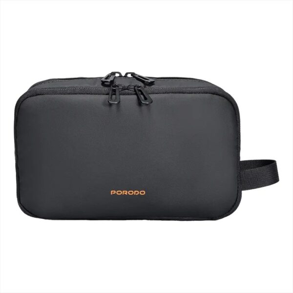 Porodo Lifestyle Ultralite Organizer Pouch Bag, Water-Repellent Fabric, Dual Compartment, Quick-Grab Handle, Spacious Storage