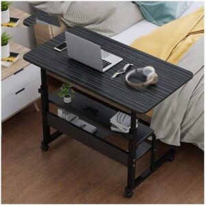 Overbed Table, Portable Laptop Stand Desks with Wheels, Height Adjustable Computer Table
