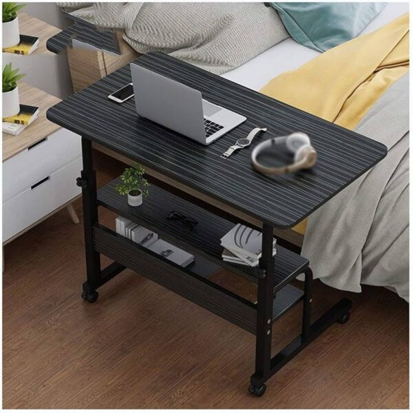 Overbed Table, Portable Laptop Stand Desks with Wheels, Height Adjustable Computer Table