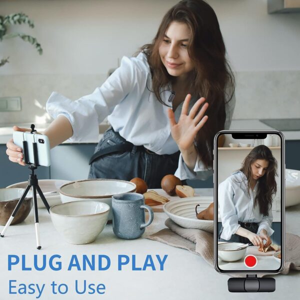 K9 Dual Wireless Lavalier Microphone Plug and Play, No Need APP & Bluetooth Collar Mic for All iPhone, iPad, Mac Devices for YouTube, Live Stream & Video Recording And Lightning - Image 5