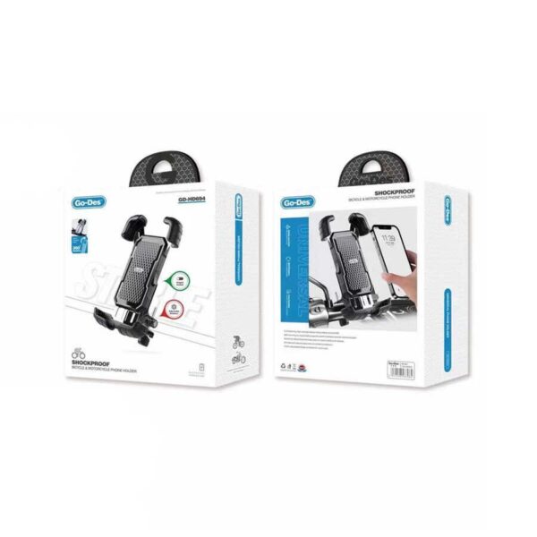 Go-Des Bicycle & Motorcycle Phone Holder with Corner Guard, Adjustable, Anti-Vibration, Secure Grip, Universal Compatibility for Smartphones - Image 6