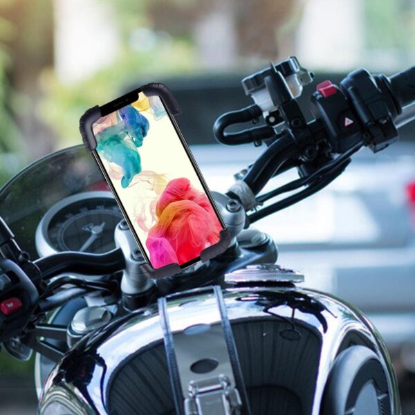 Go-Des Bicycle & Motorcycle Phone Holder with Corner Guard, Adjustable, Anti-Vibration, Secure Grip, Universal Compatibility for Smartphones - Image 2